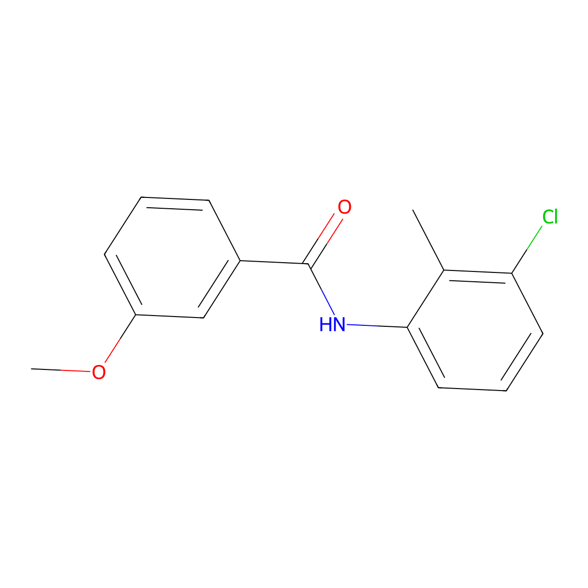 N-(3-chloro-2-methylphenyl)-3-methoxybenzamide molecular structure, CAS 346721-87-7
