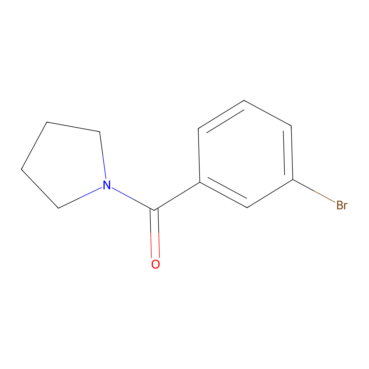 (3-Bromobenzoyl)pyrrolidine molecular structure, CAS 346721-91-3