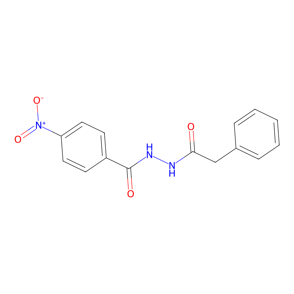 4-nitro-N'-(phenylacetyl)benzohydrazide molecular structure, CAS 346722-93-8