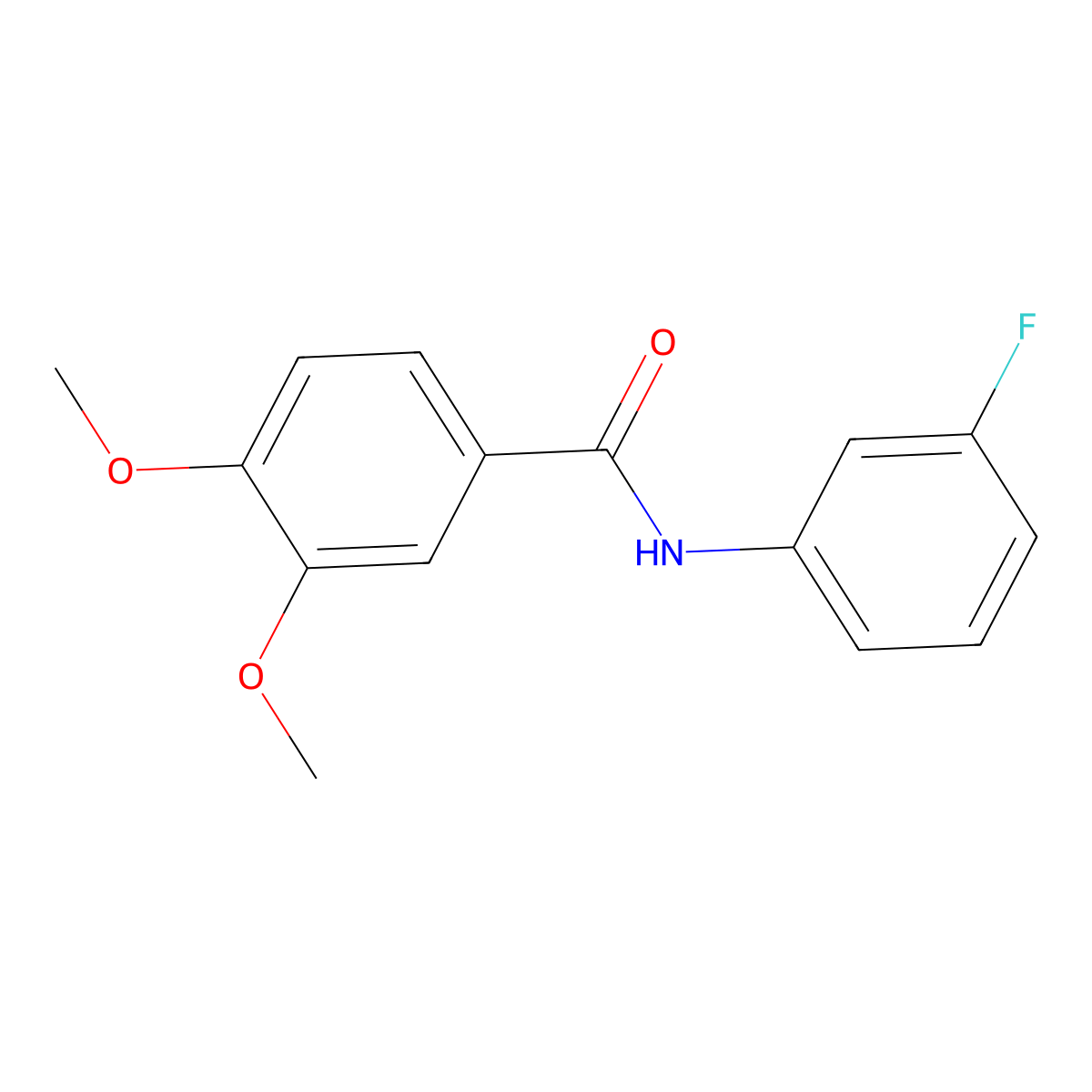 N-(3-fluorophenyl)-3,4-dimethoxybenzamide molecular structure, CAS 346722-99-4