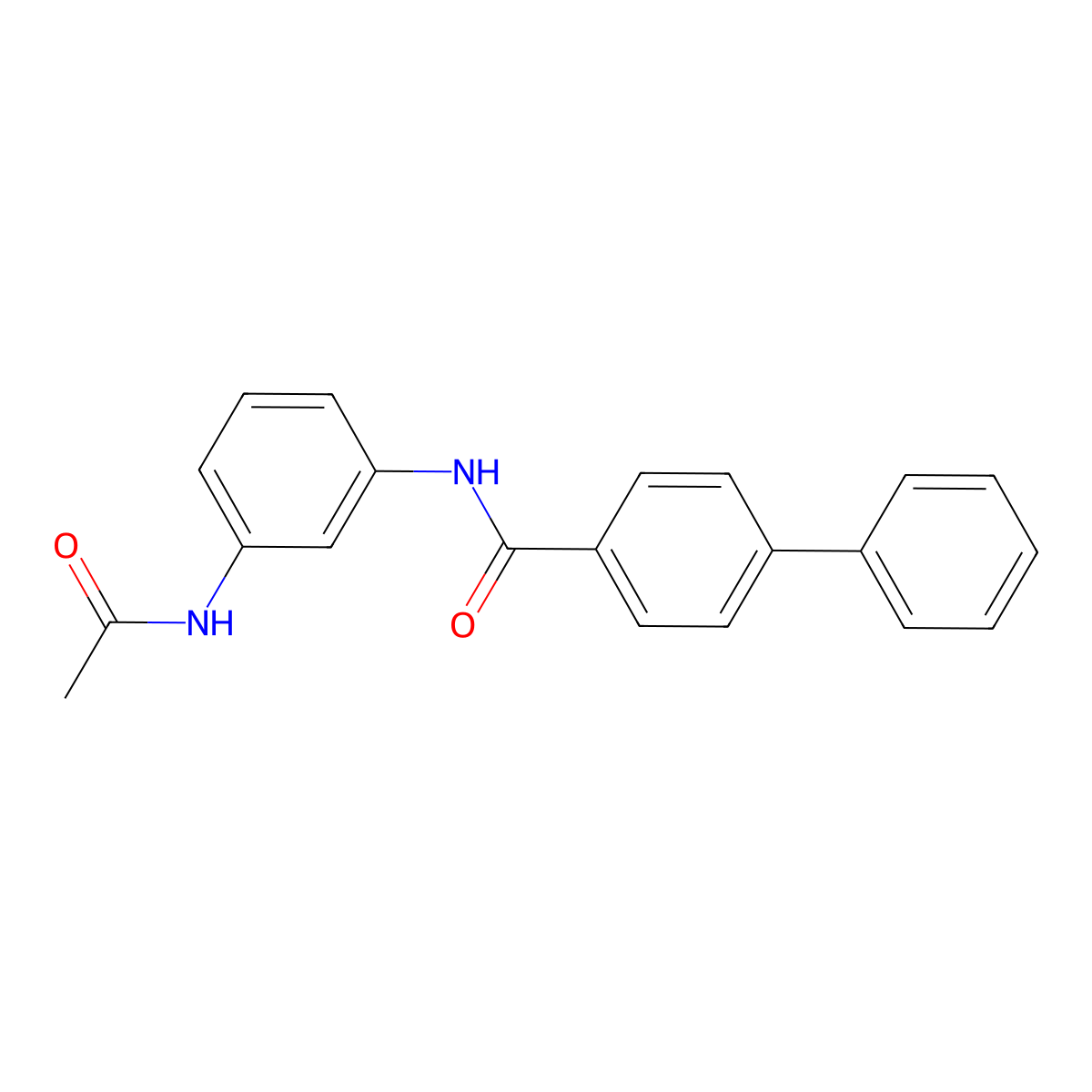N-(3-acetamidophenyl)-4-phenylbenzamide molecular structure, CAS 346723-00-0