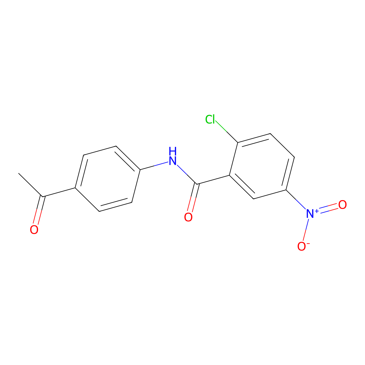 N-(4-acetylphenyl)-2-chloro-5-nitrobenzamide molecular structure, CAS 346723-04-4