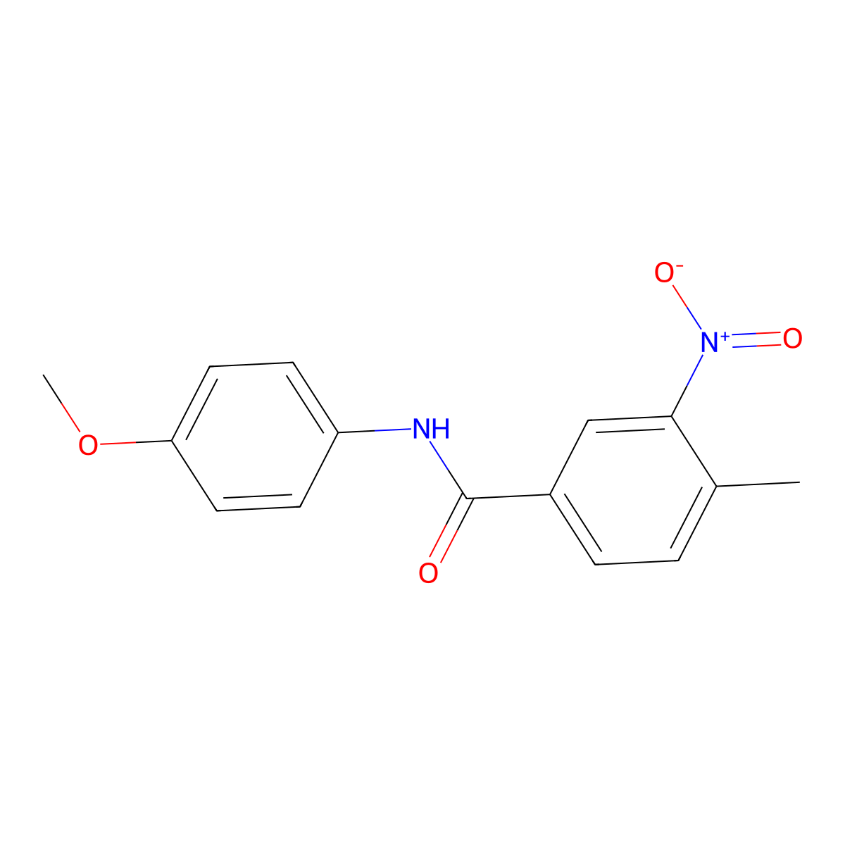 N-(4-methoxyphenyl)-4-methyl-3-nitrobenzamide molecular structure, CAS 346723-14-6