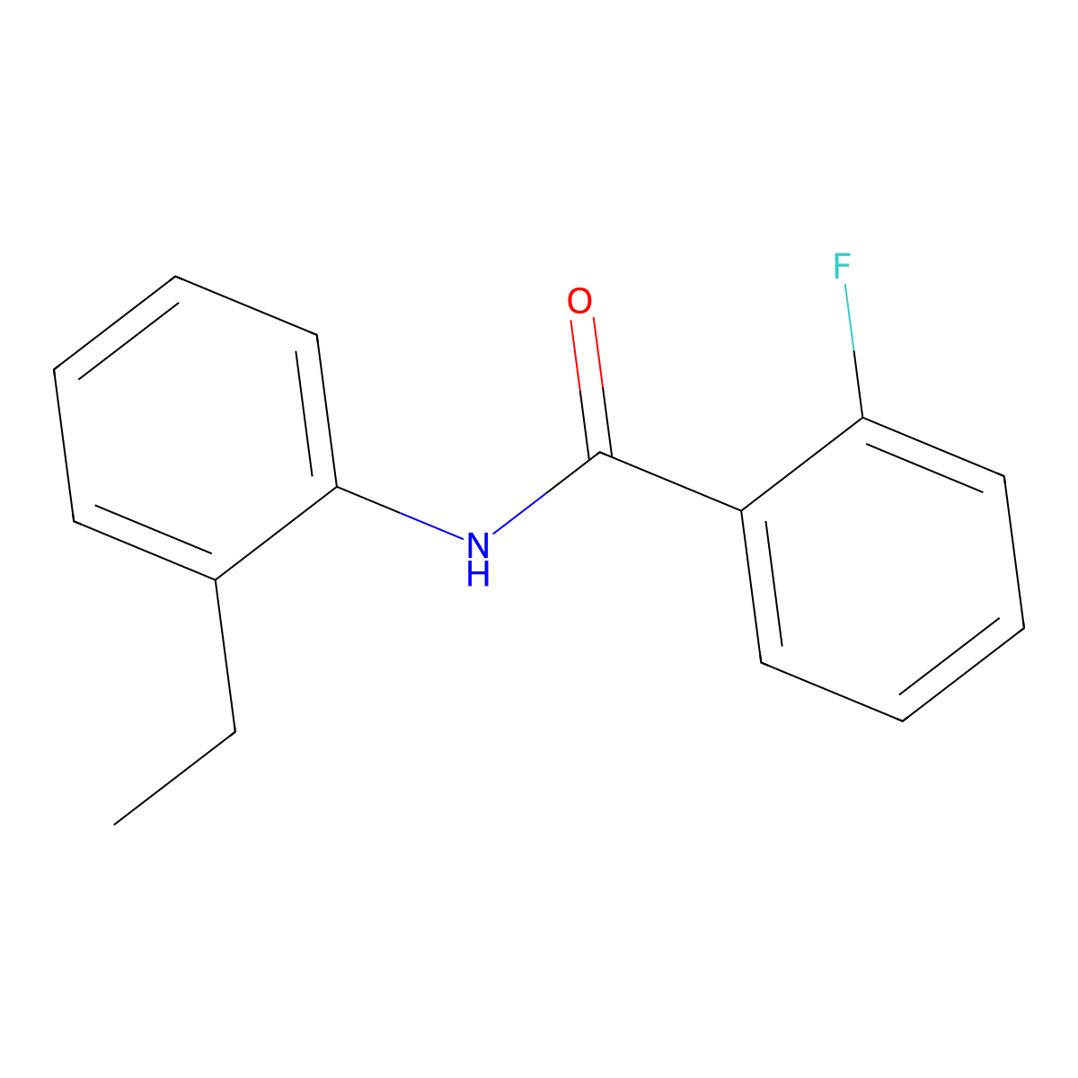 N-(2-ethylphenyl)-2-fluorobenzamide molecular structure, CAS 346723-22-6