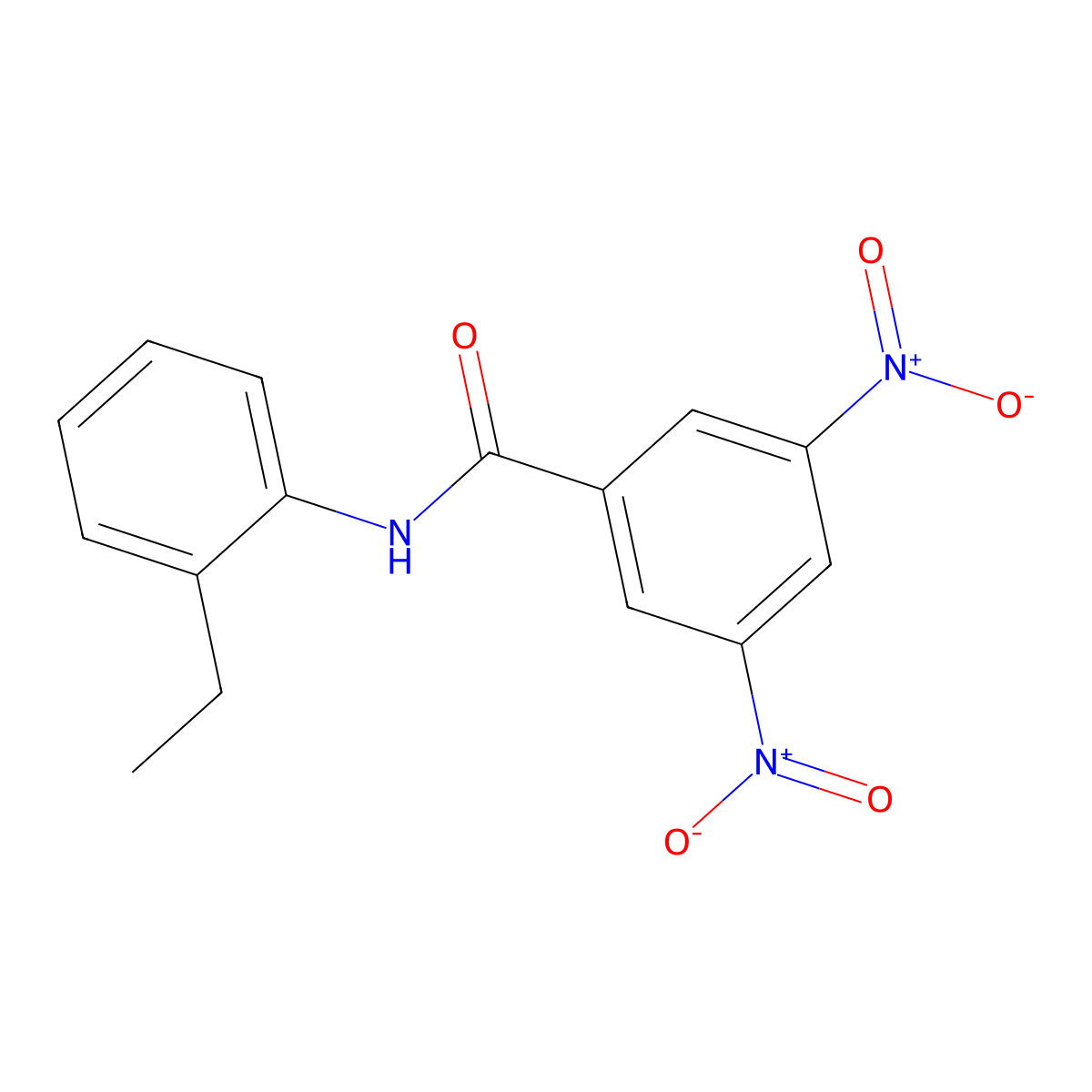 N-(2-ethylphenyl)-3,5-dinitrobenzamide molecular structure, CAS 346723-23-7