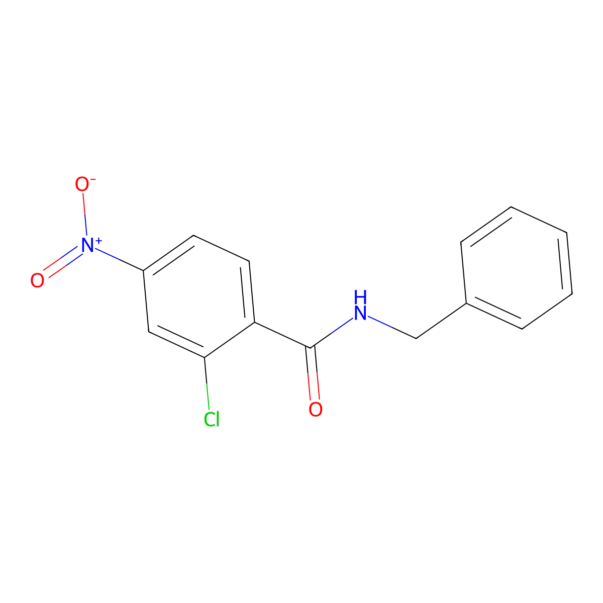 N-benzyl-2-chloro-4-nitrobenzamide molecular structure, CAS 346723-24-8
