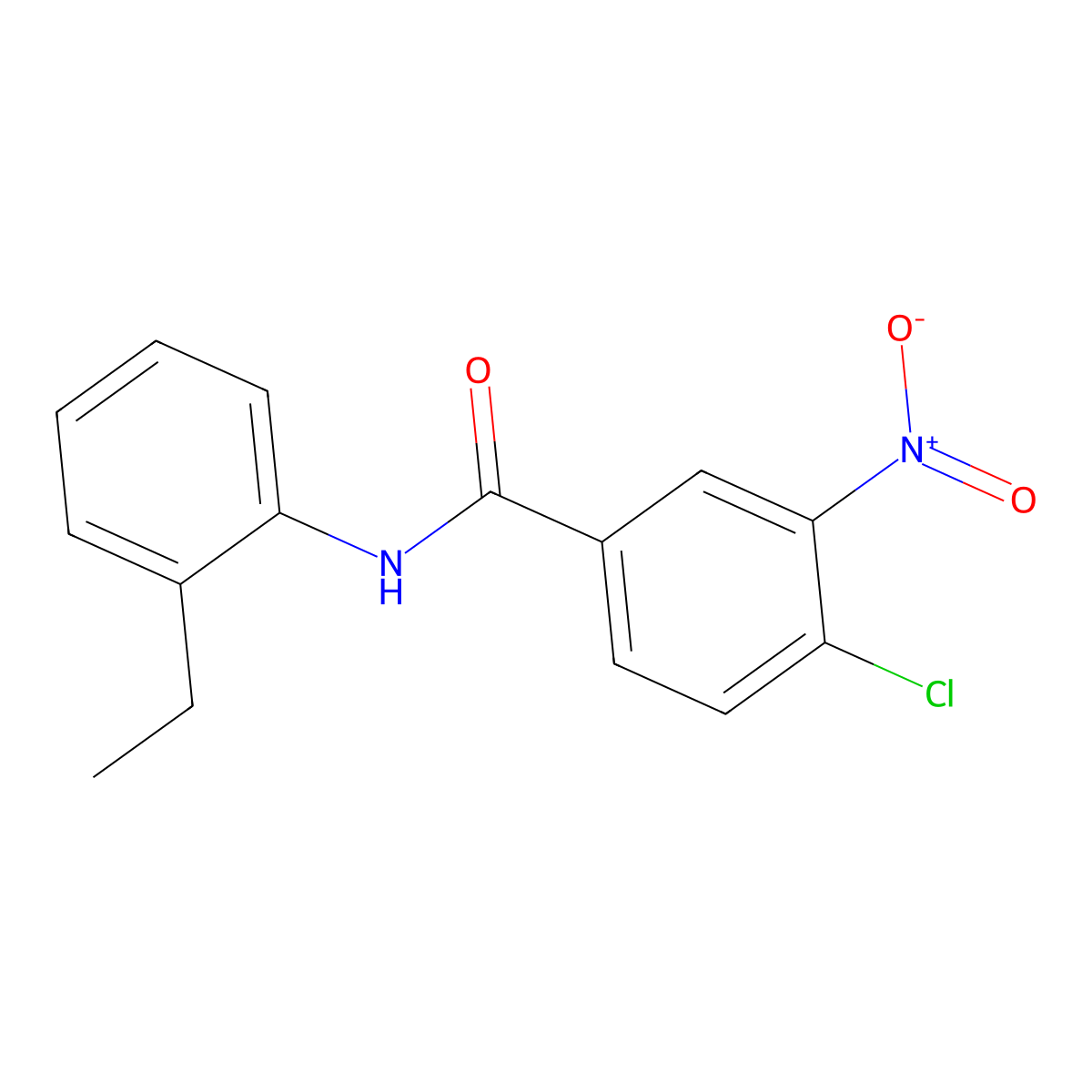 4-chloro-N-(2-ethylphenyl)-3-nitrobenzamide molecular structure, CAS 346723-28-2