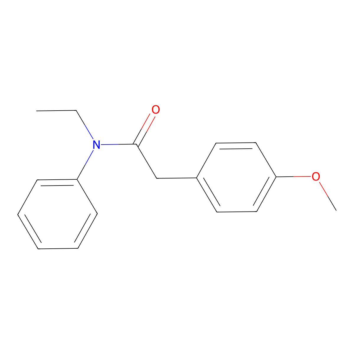N-ethyl-2-(4-methoxyphenyl)-N-phenylacetamide molecular structure, CAS 346723-34-0