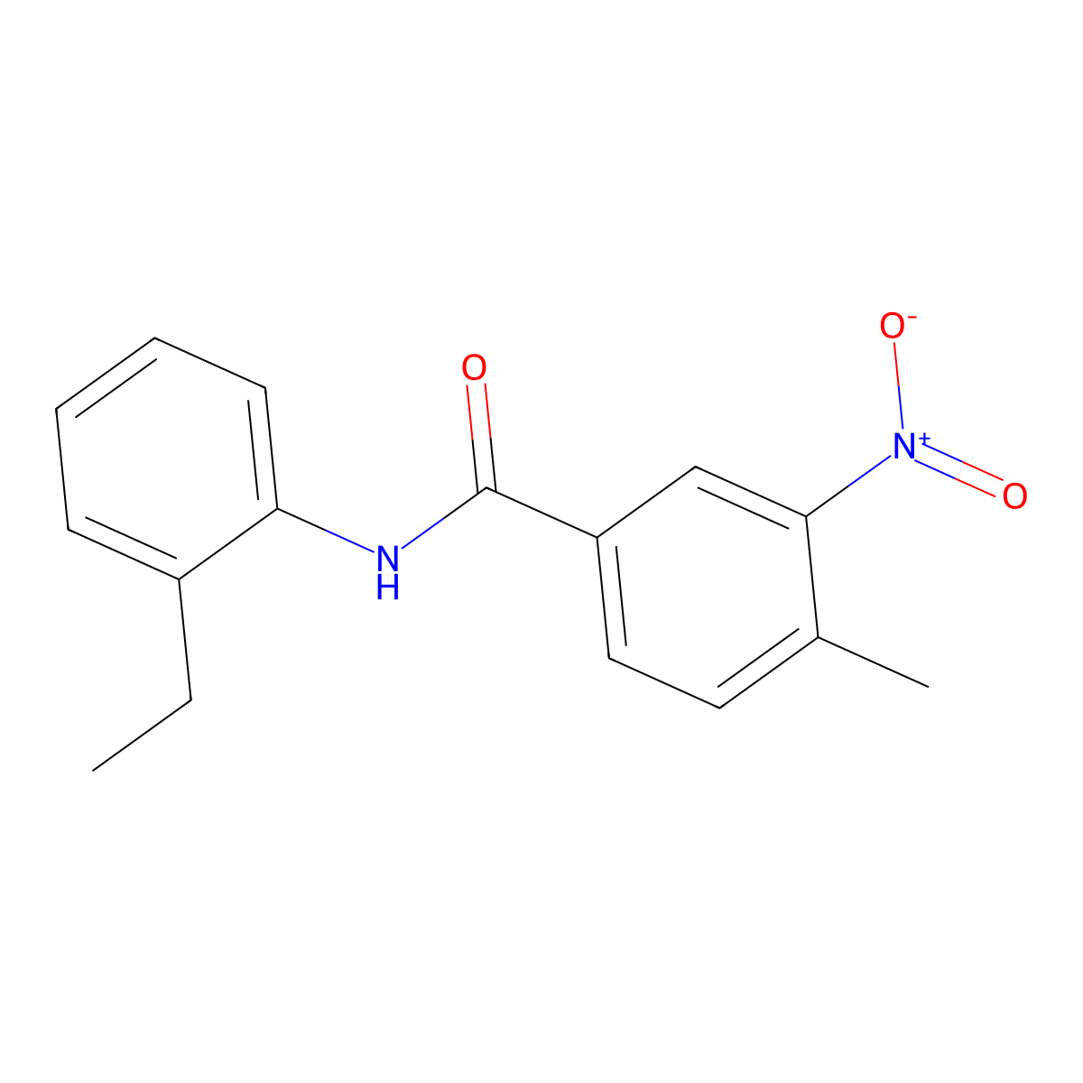 N-(2-ethylphenyl)-4-methyl-3-nitrobenzamide molecular structure, CAS 346723-42-0