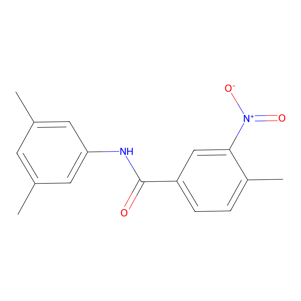 N-(3,5-dimethylphenyl)-4-methyl-3-nitrobenzamide molecular structure, CAS 346723-46-4