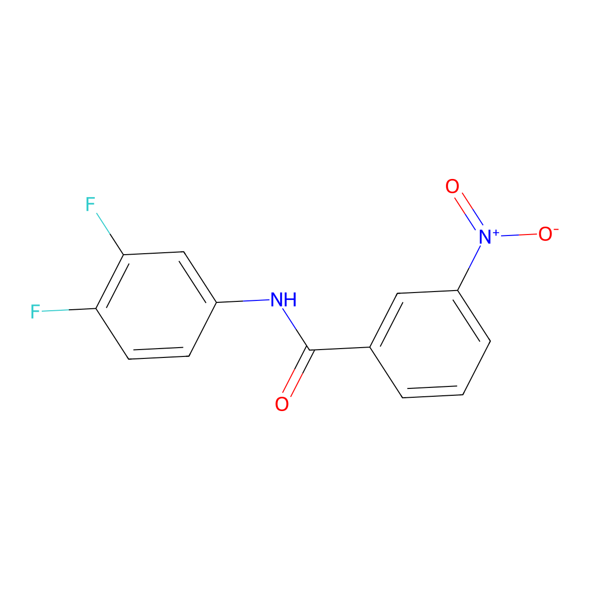 N-(3,4-difluorophenyl)-3-nitrobenzamide molecular structure, CAS 346723-48-6