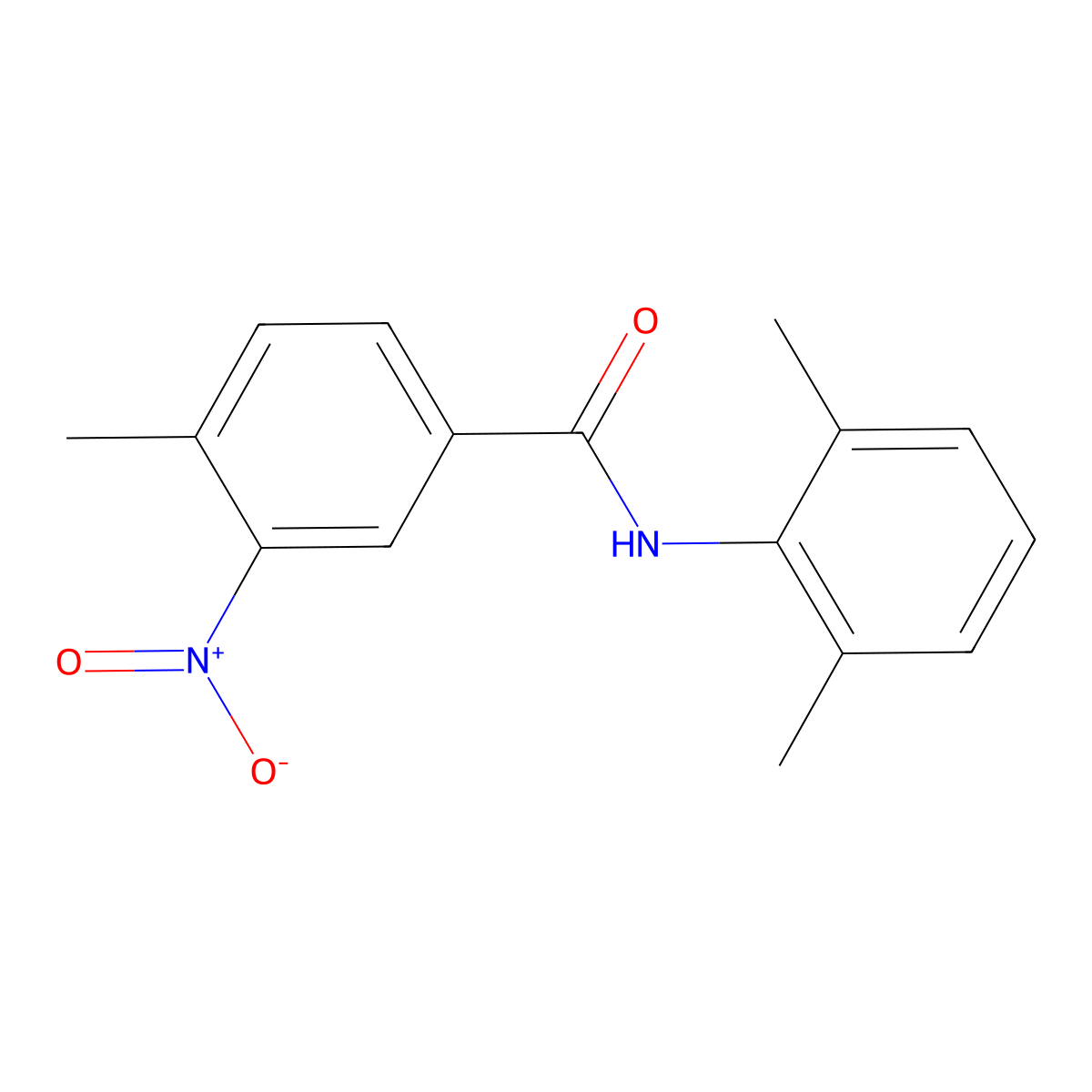 N-(2,6-dimethylphenyl)-4-methyl-3-nitrobenzamide molecular structure, CAS 346723-49-7