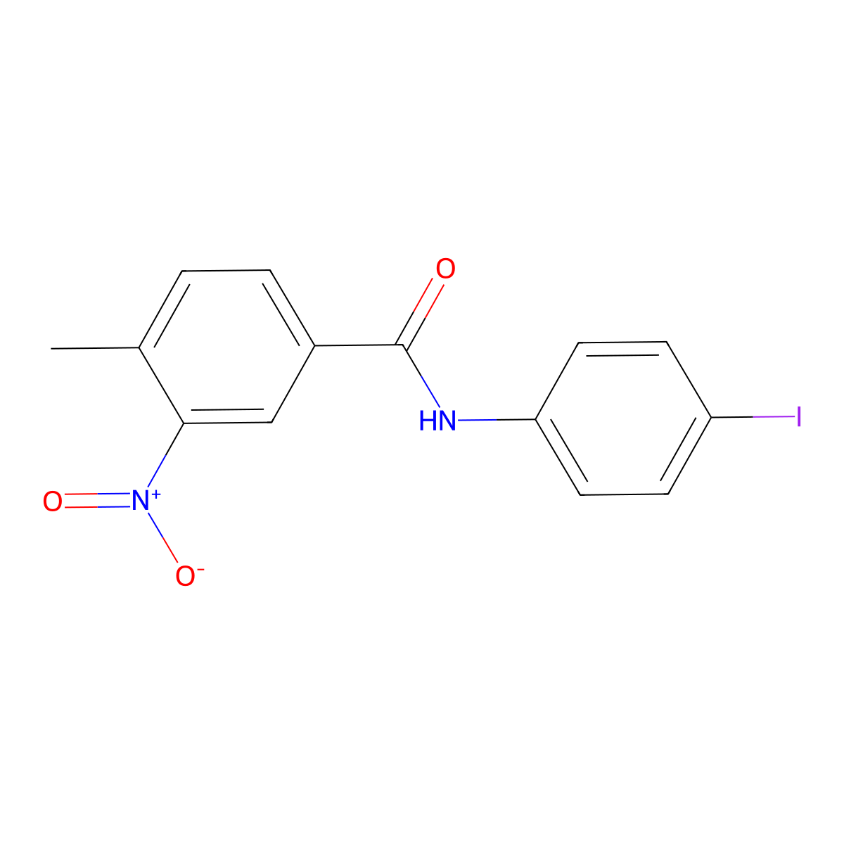 N-(4-iodophenyl)-4-methyl-3-nitrobenzamide molecular structure, CAS 346723-55-5