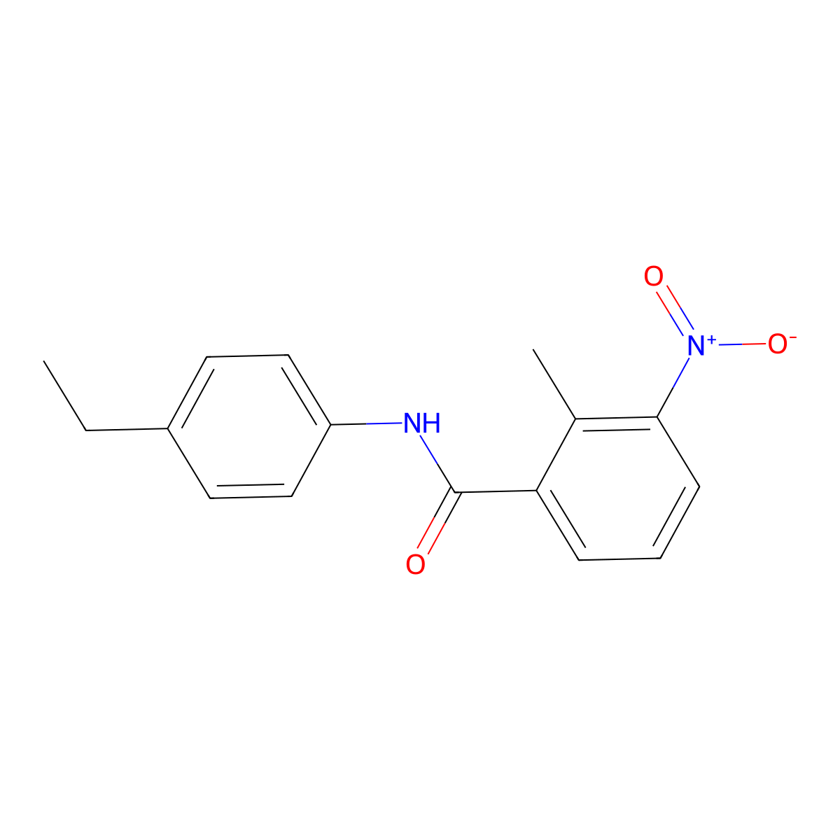 N-(4-Ethylphenyl)-2-methyl-3-nitrobenzamide molecular structure, CAS 346723-63-5