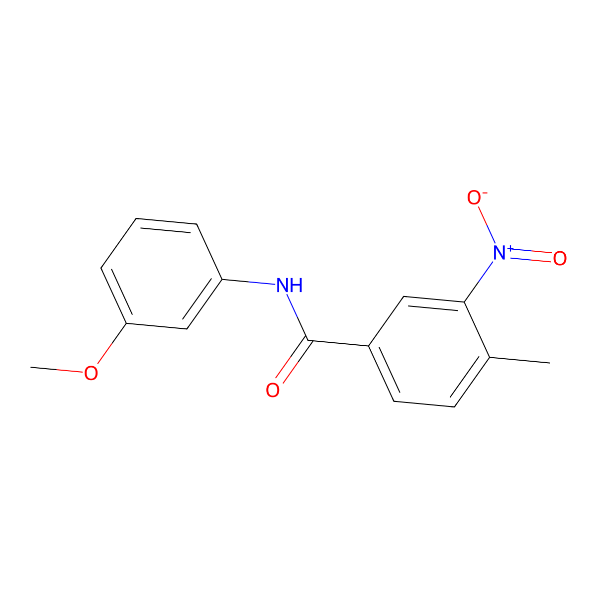 N-(3-methoxyphenyl)-4-methyl-3-nitrobenzamide molecular structure, CAS 346723-64-6