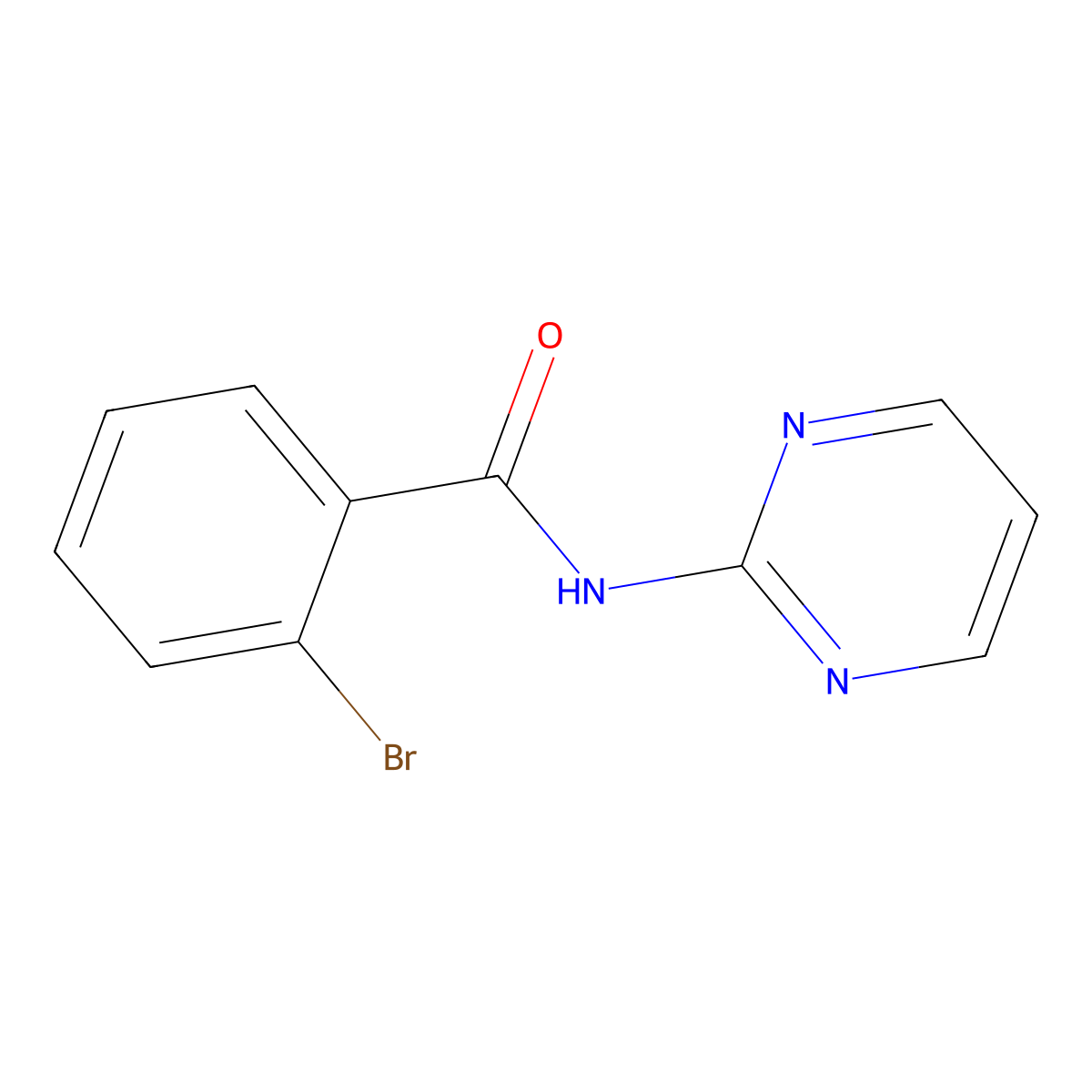 2-bromo-N-(pyrimidin-2-yl)benzamide molecular structure, CAS 346723-67-9