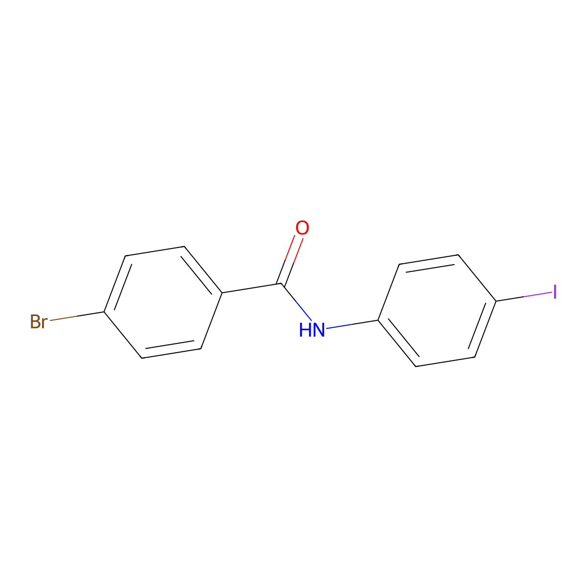 4-bromo-N-(4-iodophenyl)benzamide molecular structure, CAS 346723-68-0