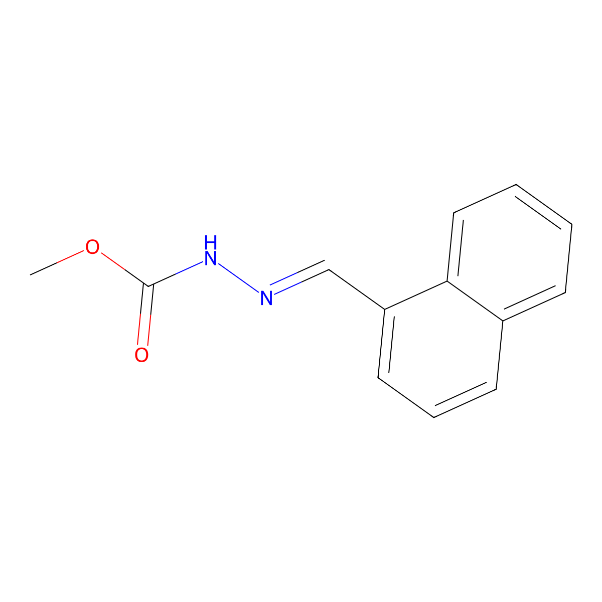 Methyl 2-(1-naphthalenylmethylene)hydrazinecarboxylate molecular structure, CAS 346723-69-1