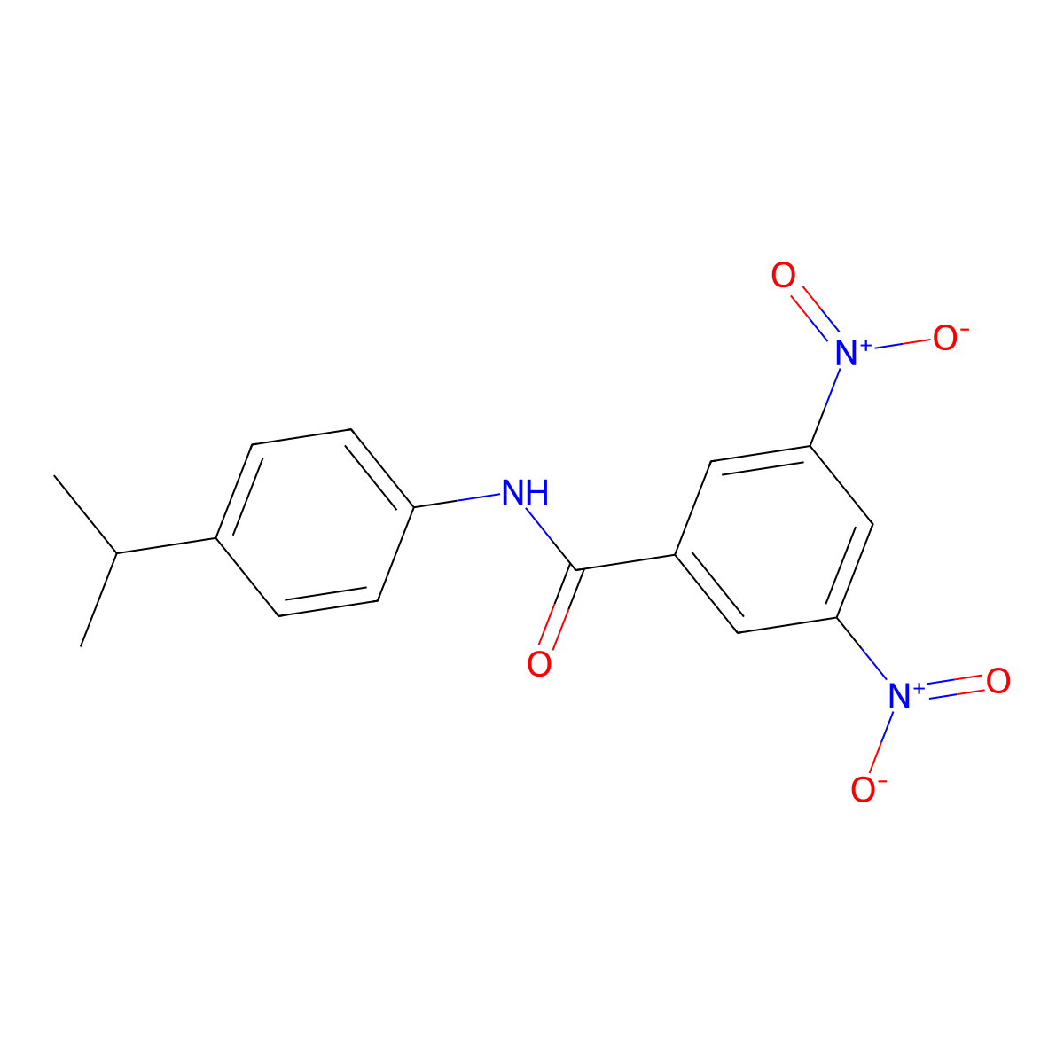 3,5-dinitro-N-(4-propan-2-ylphenyl)benzamide molecular structure, CAS 346723-91-9