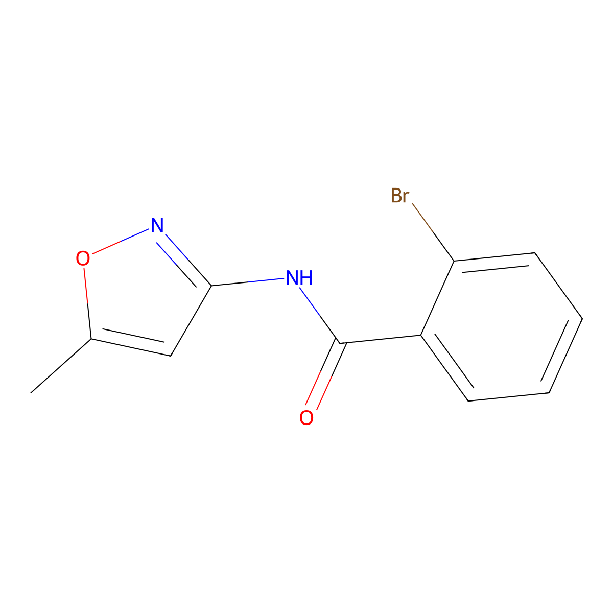2-bromo-N-(5-methyl-1,2-oxazol-3-yl)benzamide molecular structure, CAS 346723-95-3