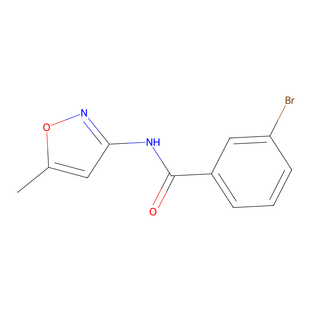 3-bromo-N-(5-methyl-1,2-oxazol-3-yl)benzamide molecular structure, CAS 346724-02-5