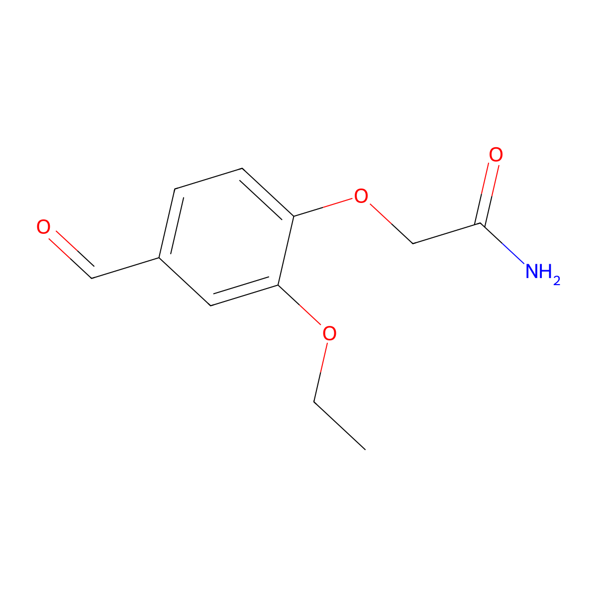 2-(2-Ethoxy-4-formylphenoxy)acetamide molecular structure, CAS 346724-04-7
