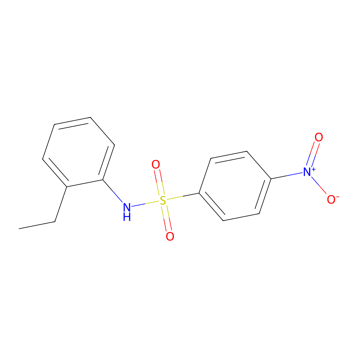N-(2-ethylphenyl)-4-nitrobenzenesulfonamide molecular structure, CAS 346724-05-8