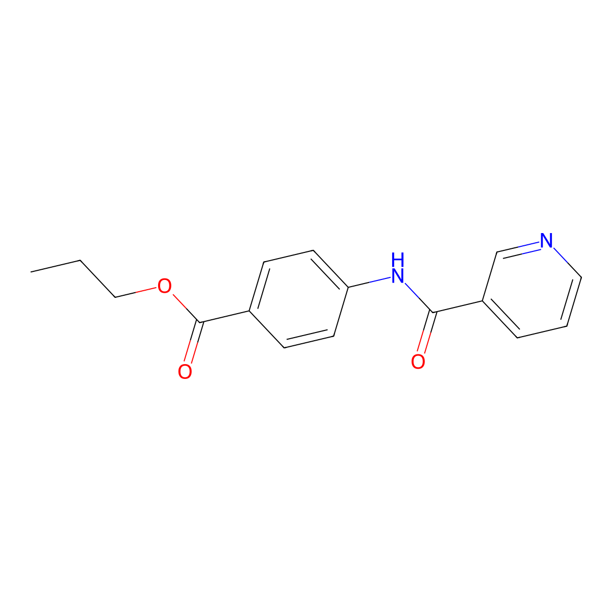 Propyl 4-(pyridine-3-carbonylamino)benzoate molecular structure, CAS 346724-12-7