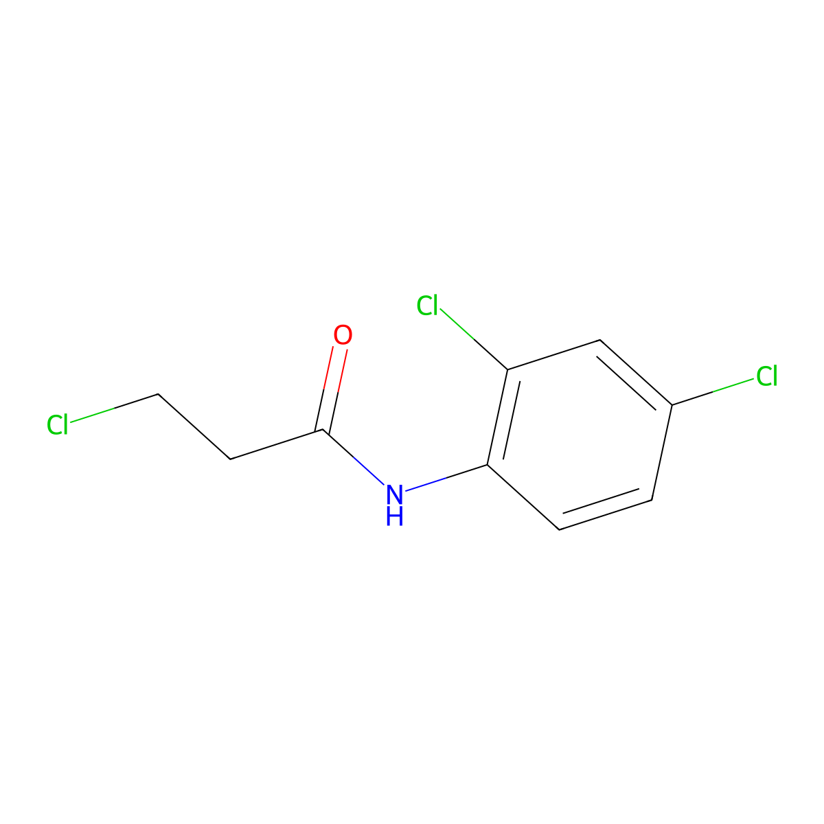 3-chloro-N-(2,4-dichlorophenyl)propanamide molecular structure, CAS 346724-13-8