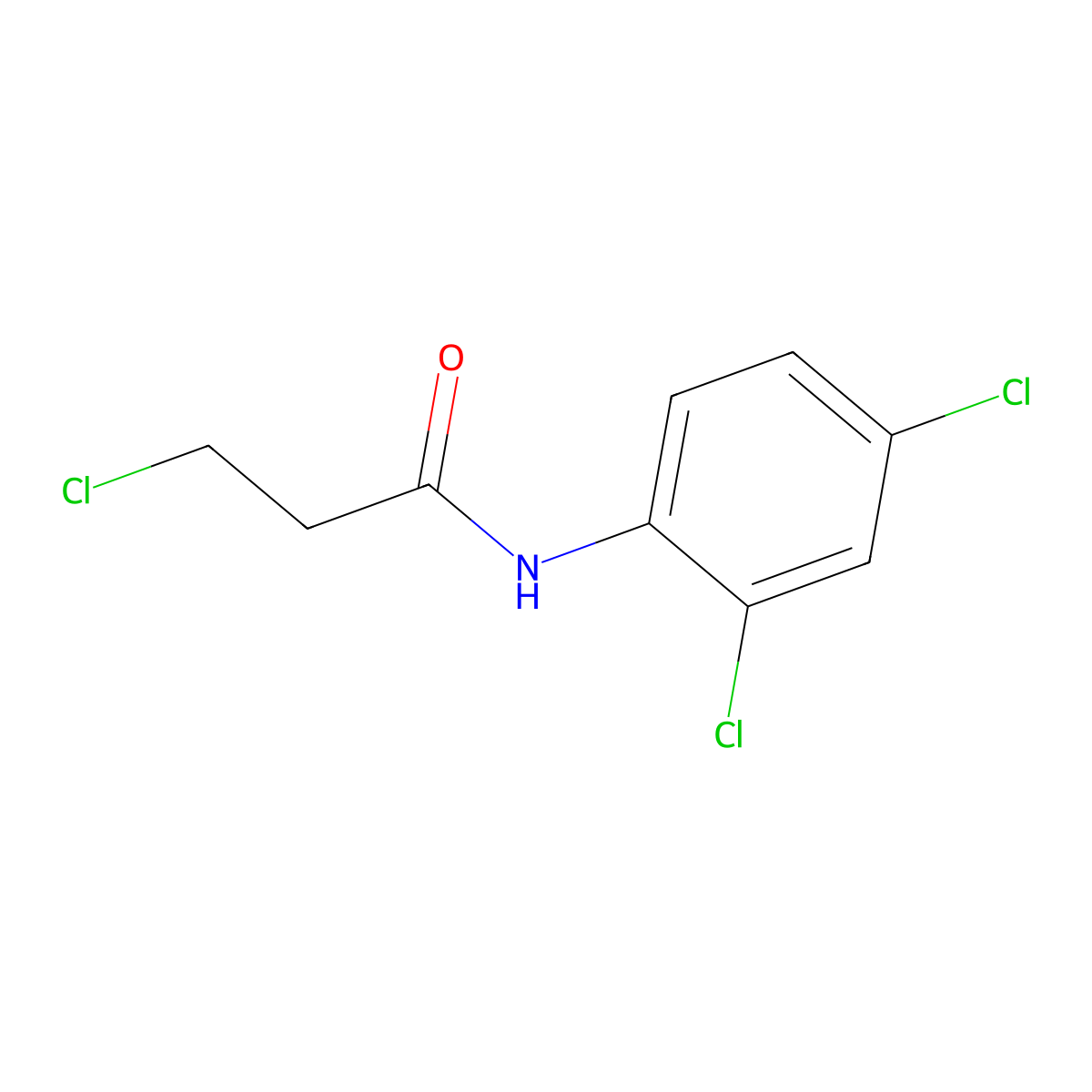 3-chloro-N-(2,4-dichlorophenyl)propanamide molecular structure, CAS 346724-13-8