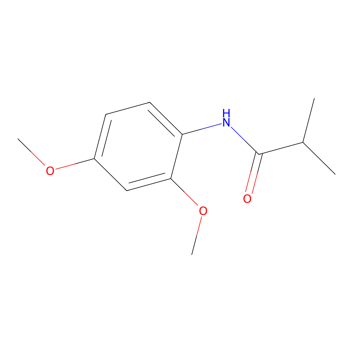N-(2,4-dimethoxyphenyl)-2-methylpropanamide molecular structure, CAS 346724-29-6