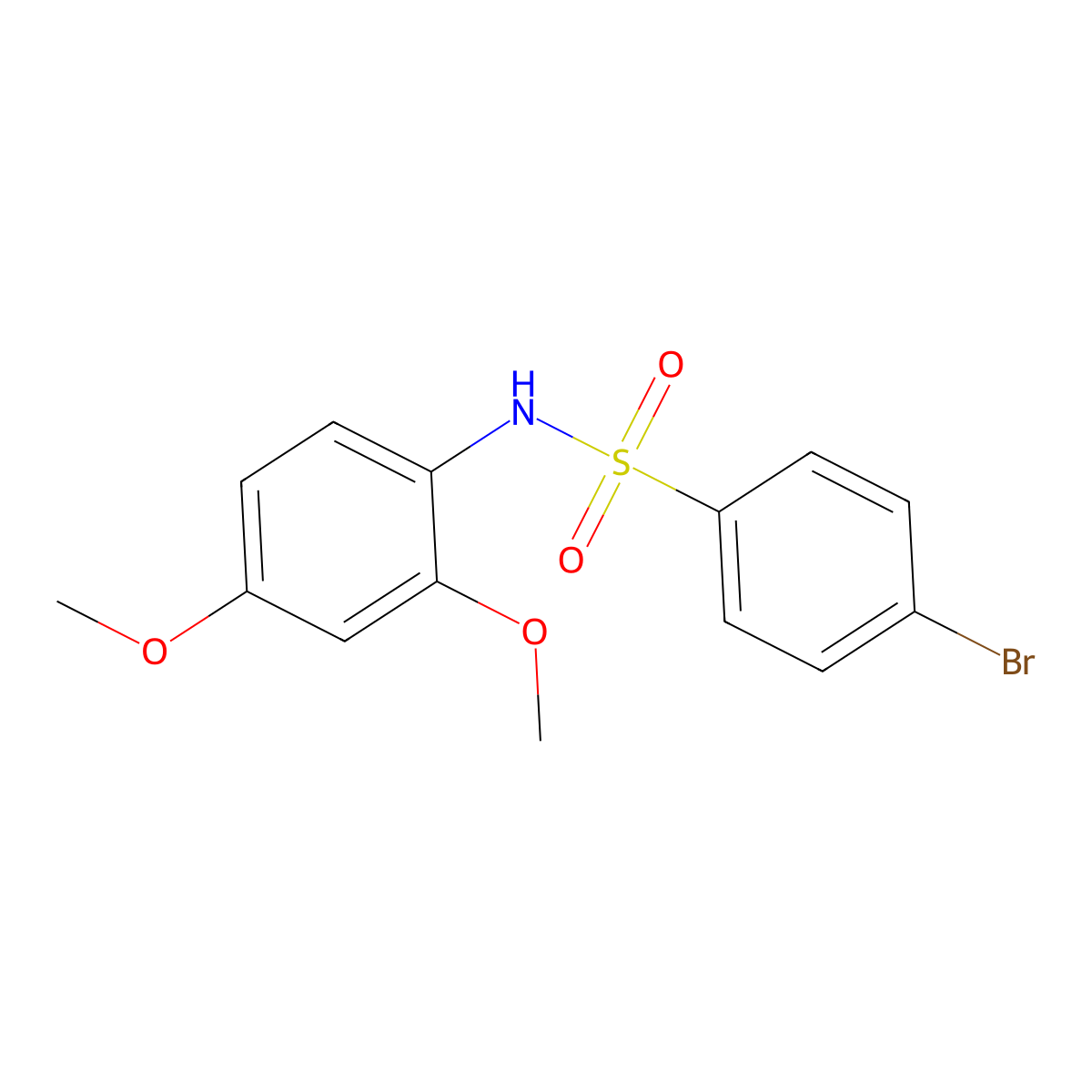 4-Bromo-N-(2,4-dimethoxyphenyl)benzenesulfonamide molecular structure, CAS 346724-31-0