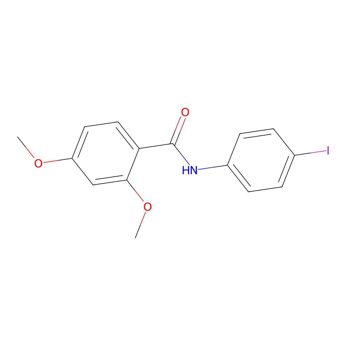 N-(4-iodophenyl)-2,4-dimethoxybenzamide molecular structure, CAS 346724-35-4
