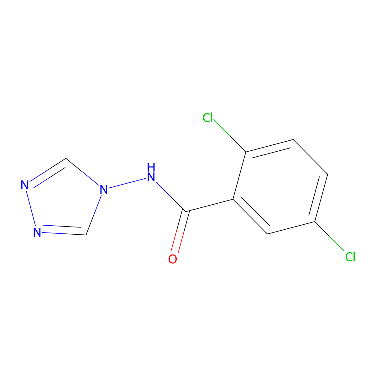 2,5-dichloro-N-(1,2,4-triazol-4-yl)benzamide molecular structure, CAS 346724-89-8