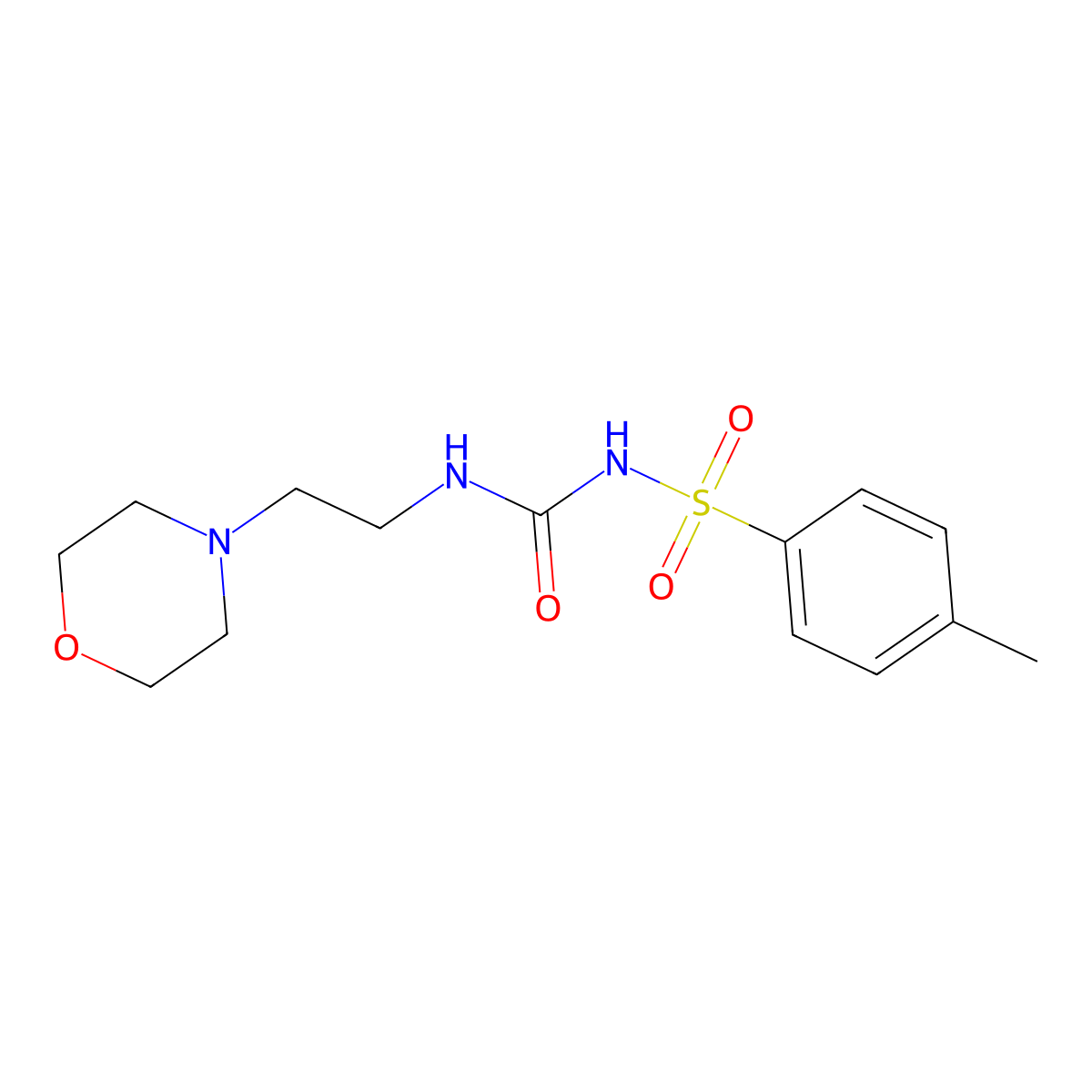 1-((4-Methylphenyl)sulfonyl)-3-(2-morpholin-4-ylethyl)urea molecular structure, CAS 346725-07-3