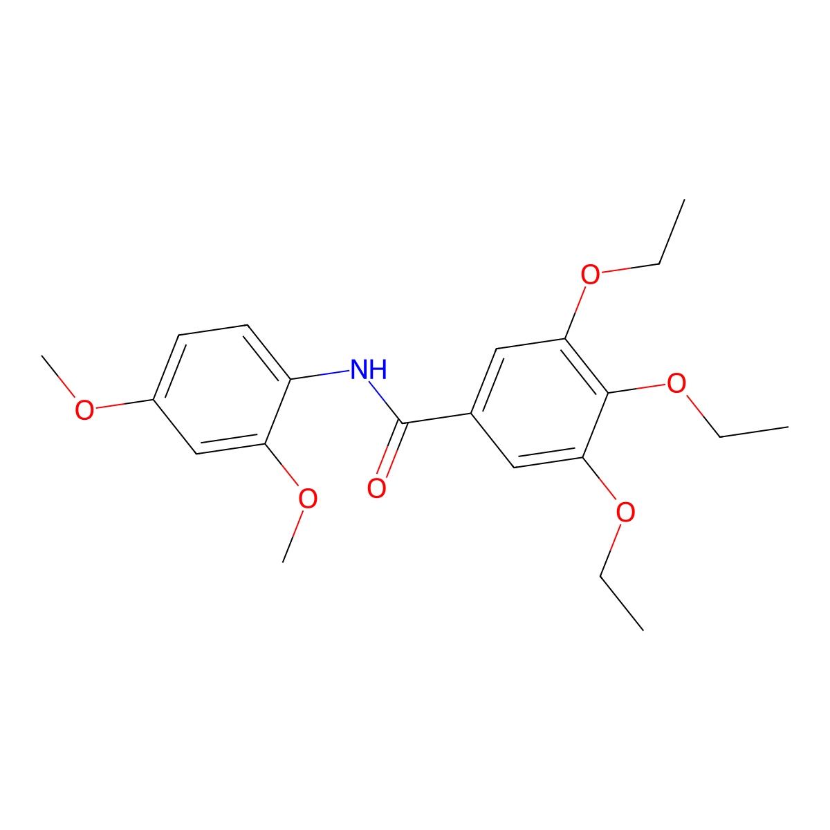 N-(2,4-dimethoxyphenyl)-3,4,5-triethoxybenzamide molecular structure, CAS 346725-66-4