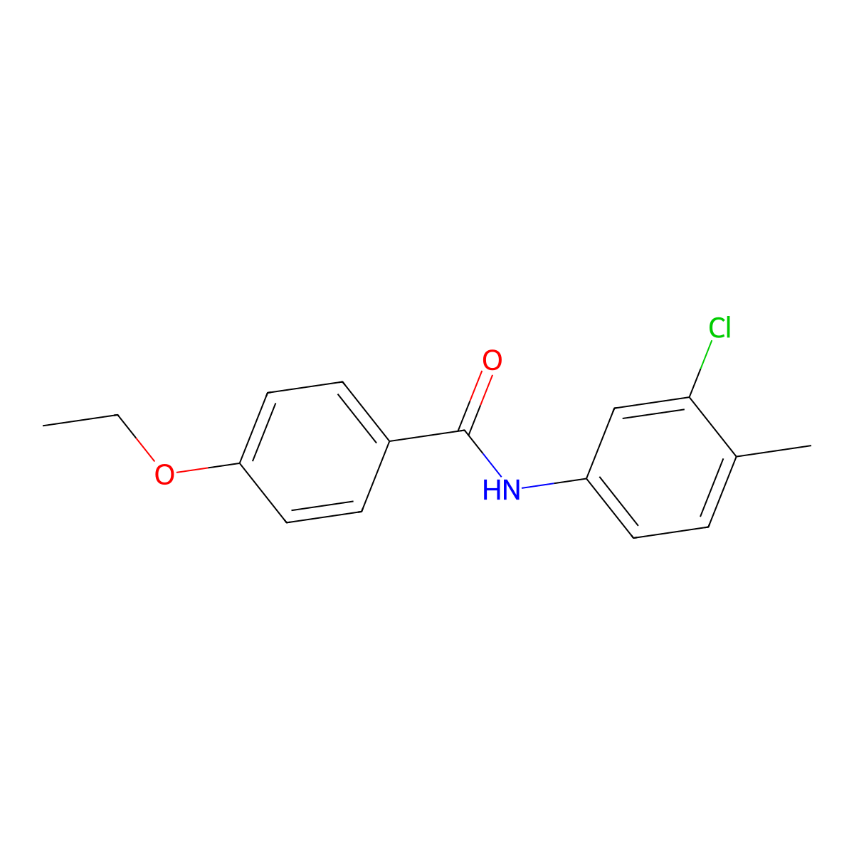 N-(3-chloro-4-methylphenyl)-4-ethoxybenzamide molecular structure, CAS 346725-79-9