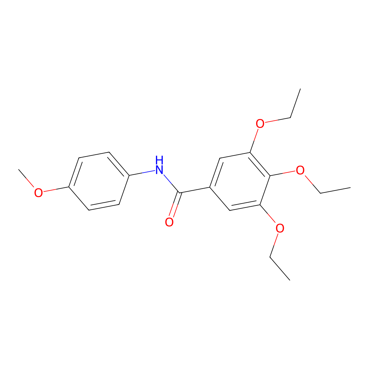 3,4,5-triethoxy-N-(4-methoxyphenyl)benzamide molecular structure, CAS 346725-85-7