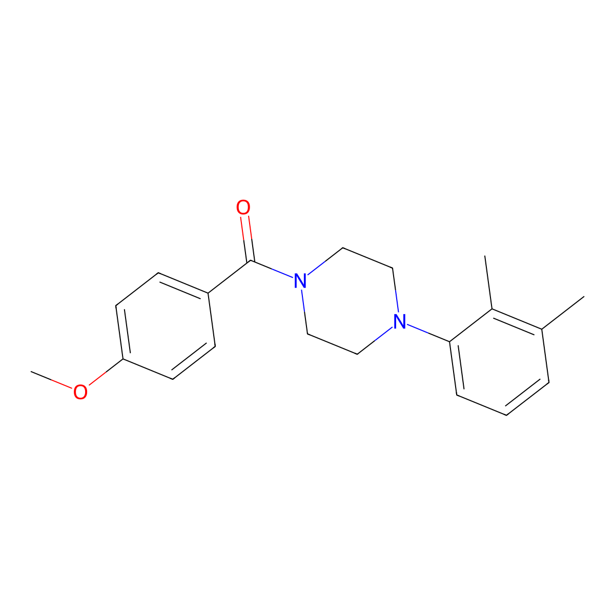 1-(2,3-Dimethylphenyl)-4-(4-methoxybenzoyl)piperazine molecular structure, CAS 346725-95-9
