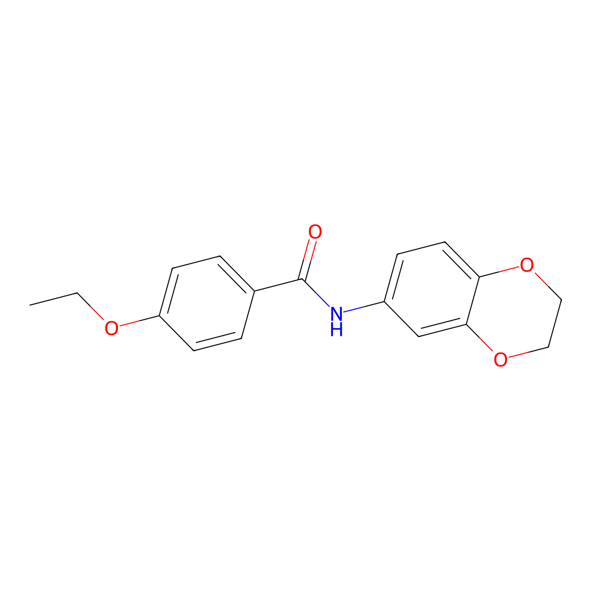 N-(2,3-dihydro-1,4-benzodioxin-6-yl)-4-ethoxybenzamide molecular structure, CAS 346726-16-7