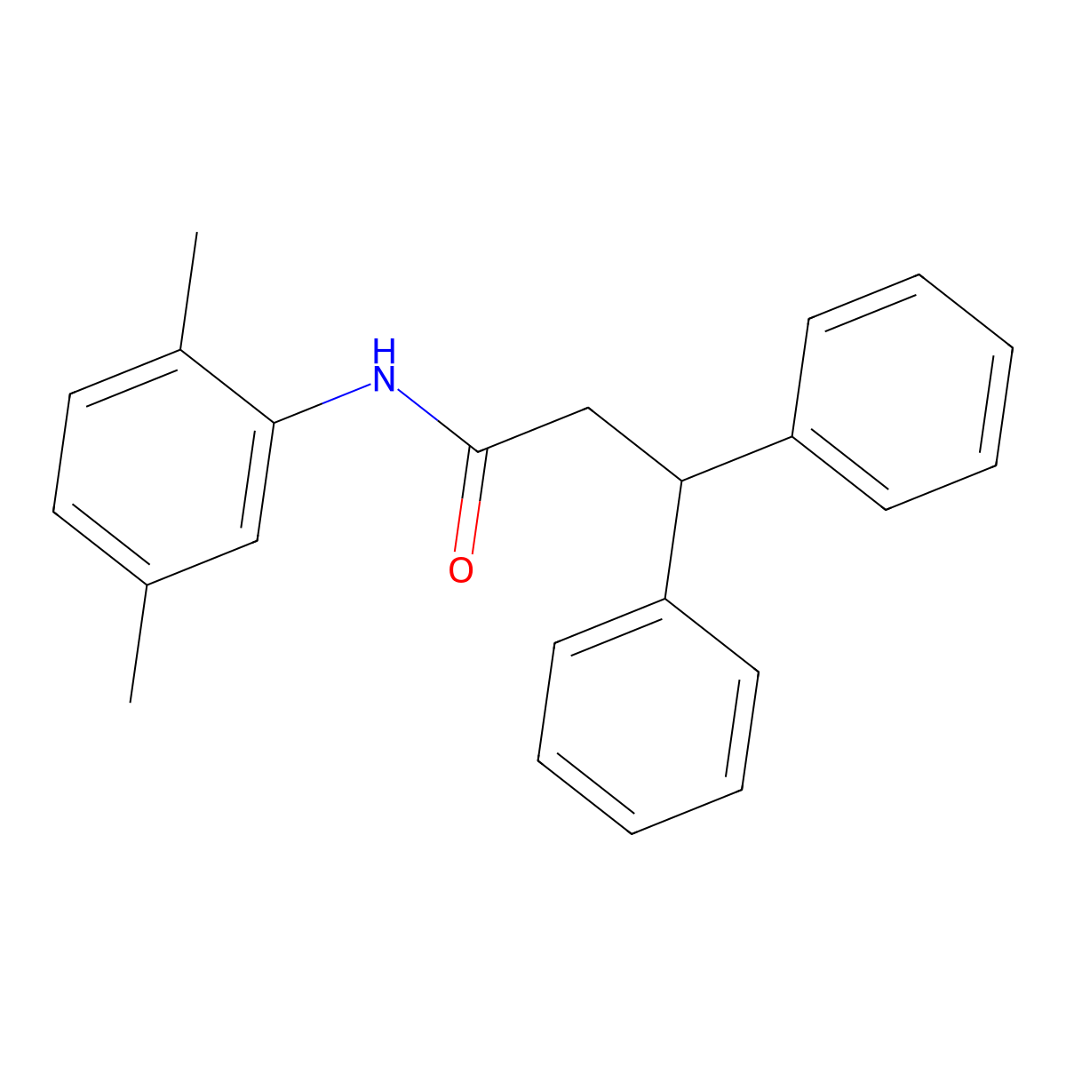 N-(2,5-dimethylphenyl)-3,3-diphenylpropanamide molecular structure, CAS 346726-27-0