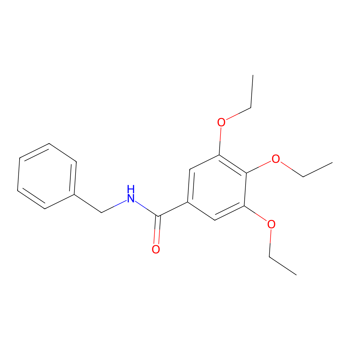 N-benzyl-3,4,5-triethoxybenzamide molecular structure, CAS 346726-56-5