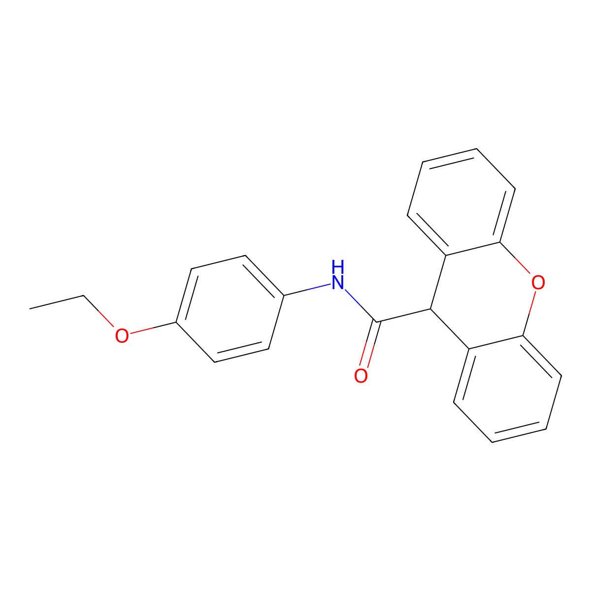 N-(4-ethoxyphenyl)-9H-xanthene-9-carboxamide molecular structure, CAS 346726-57-6
