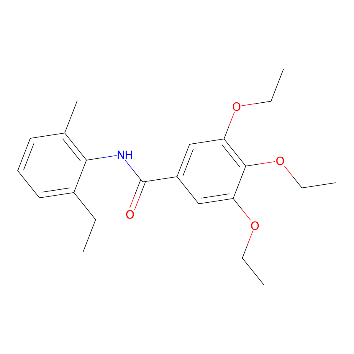 3,4,5-triethoxy-N-(2-ethyl-6-methylphenyl)benzamide molecular structure, CAS 346726-76-9