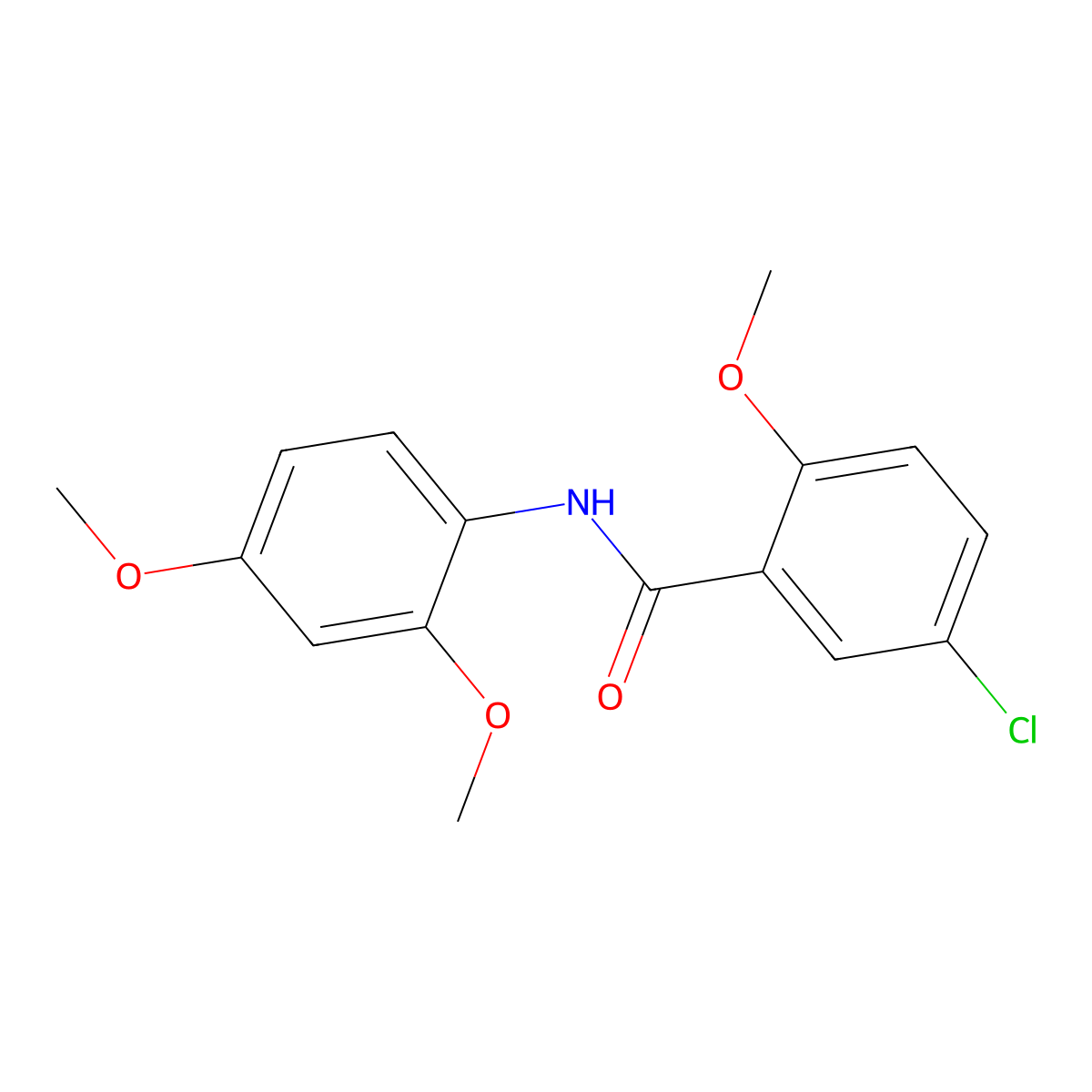 5-chloro-N-(2,4-dimethoxyphenyl)-2-methoxybenzamide molecular structure, CAS 346727-02-4