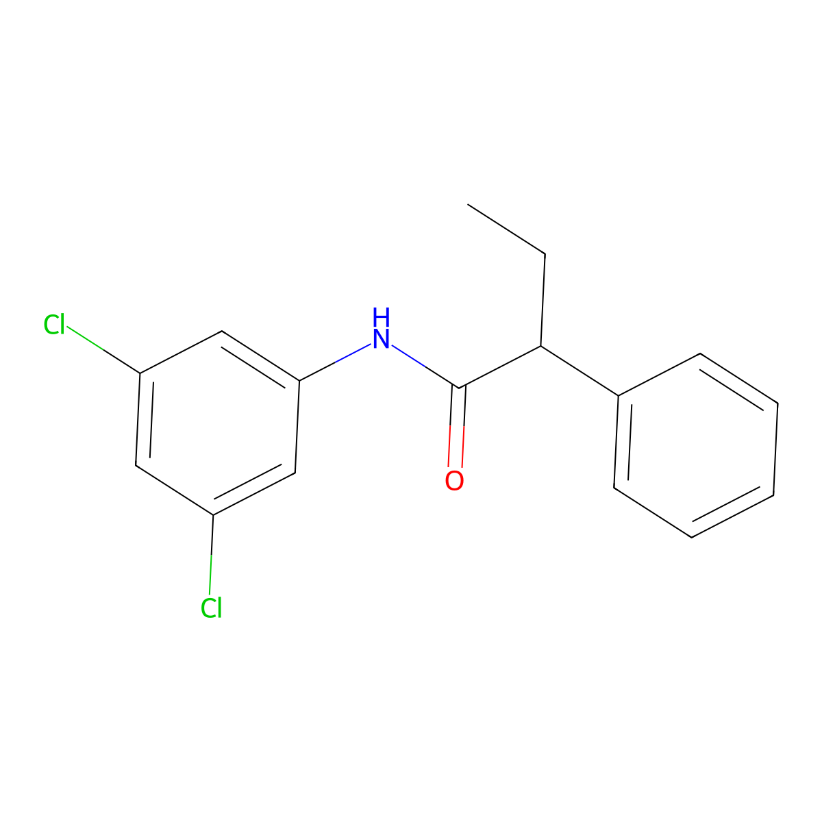 N-(3,5-dichlorophenyl)-2-phenylbutanamide molecular structure, CAS 346727-04-6