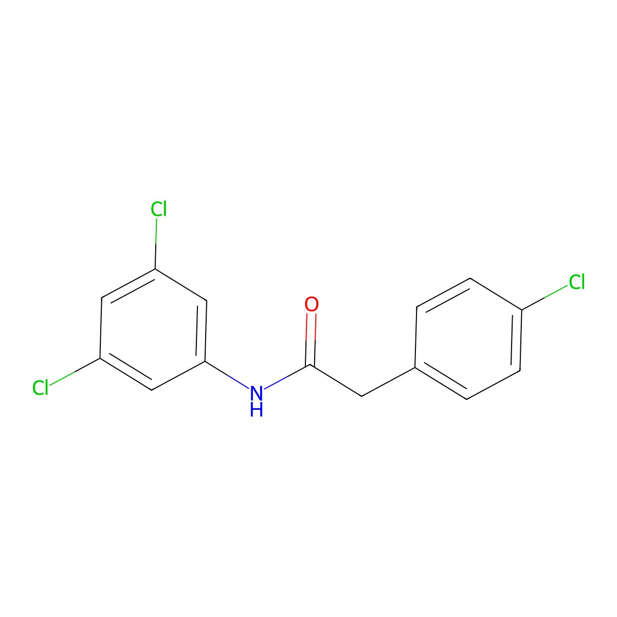 2-(4-chlorophenyl)-N-(3,5-dichlorophenyl)acetamide molecular structure, CAS 346727-08-0