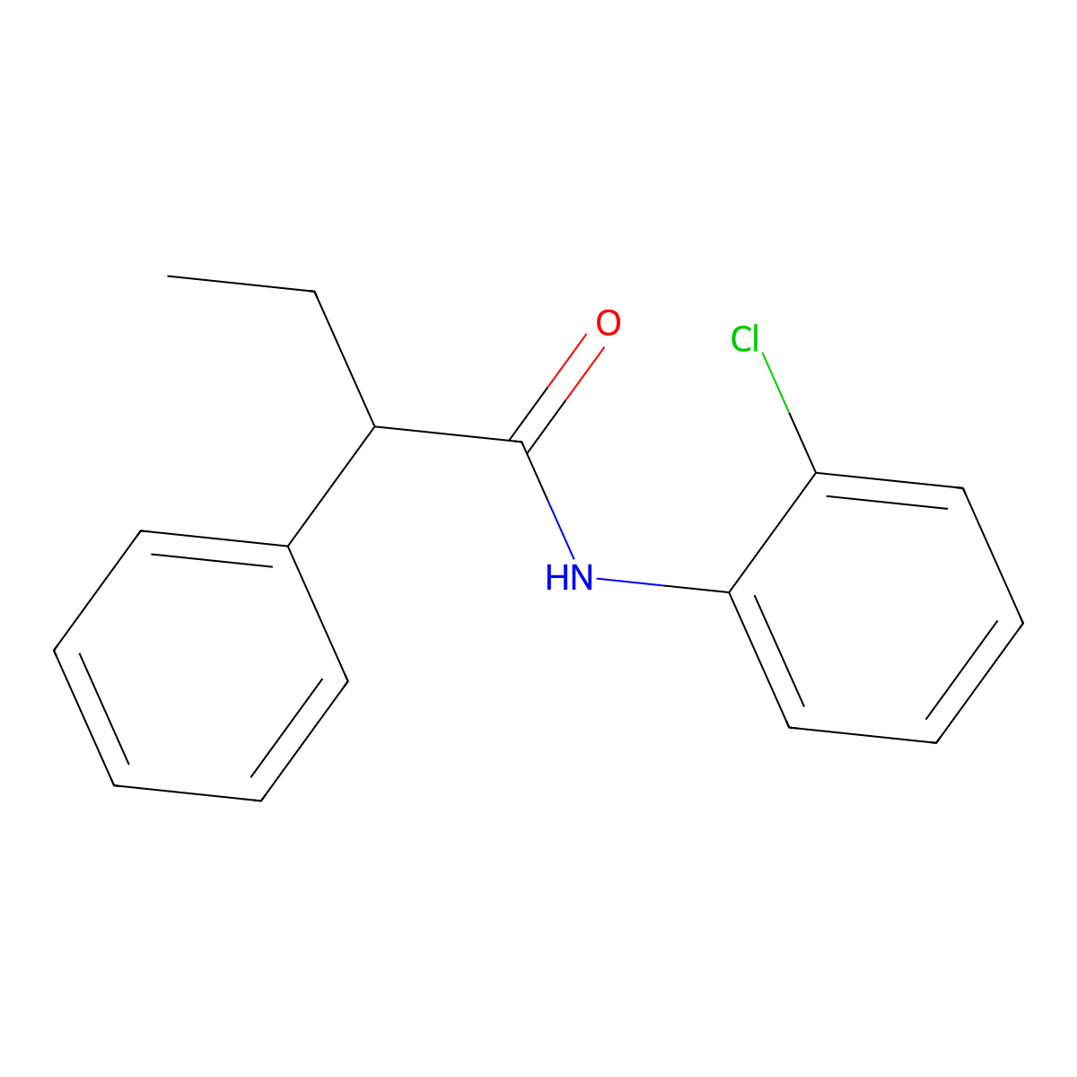 N-(2-chlorophenyl)-2-phenylbutanamide molecular structure, CAS 346727-17-1