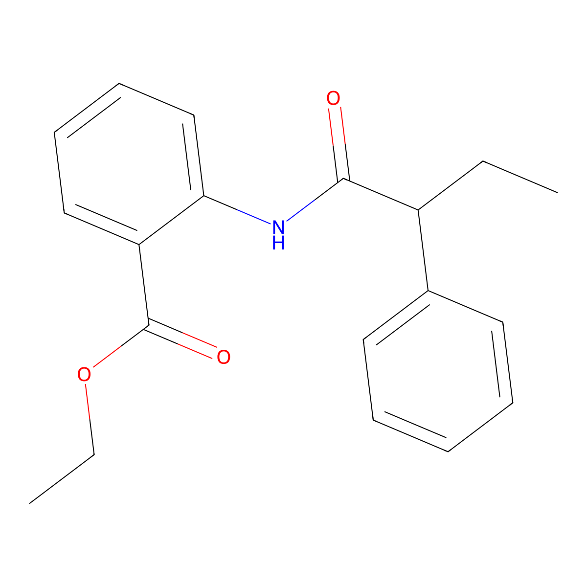 Ethyl 2-[(2-phenylbutanoyl)amino]benzoate molecular structure, CAS 346727-31-9