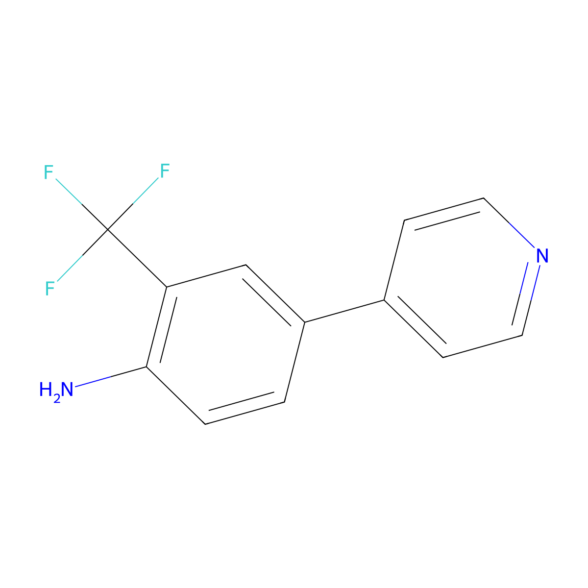 4-(Pyridin-4-yl)-2-(trifluoromethyl)aniline molecular structure, CAS 346729-56-4